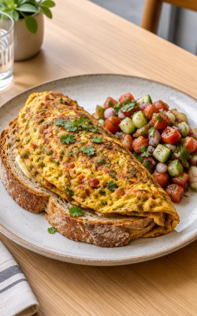 Masala Omelette & Sourdough