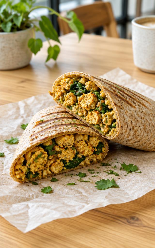 Tofu Bhurji Wrap